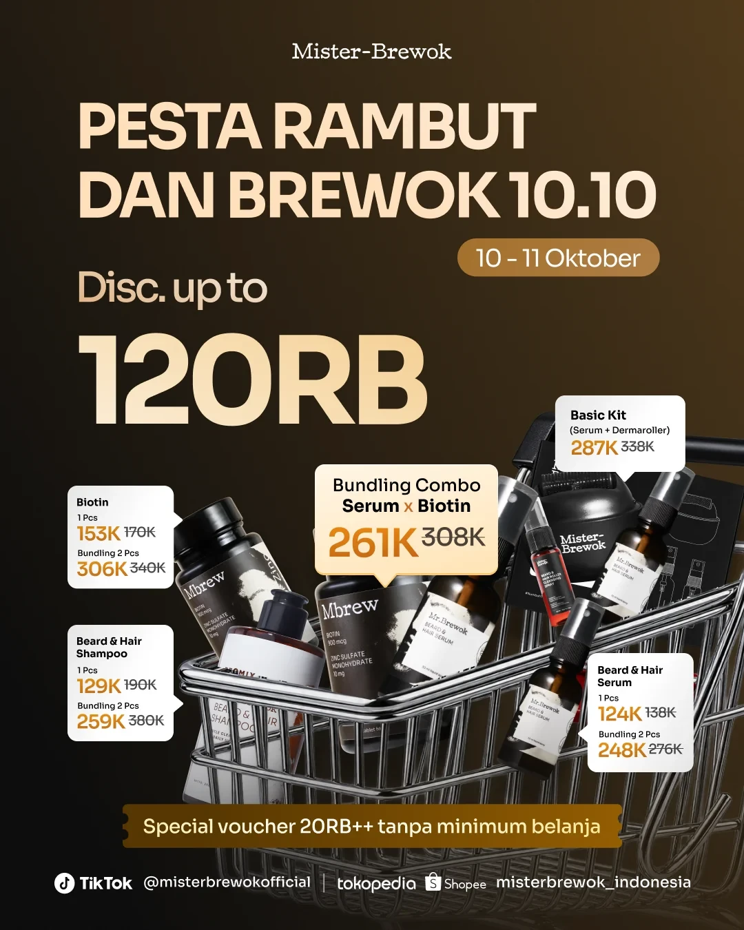Promo Pesta Rambut dan Brewok 10.10, diskon hingga 120rb, 10-11 Oktober