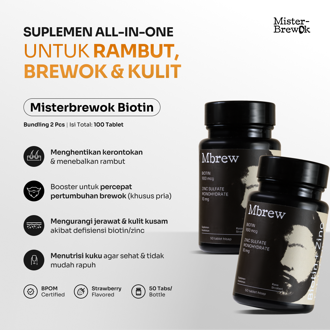 Promo Bundling 2 Pcs Biotin Misterbrewok